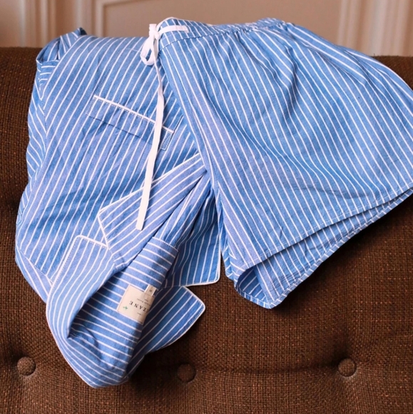 Sezane Maxence Pajama 100% Cotton Shirt Sz 10 - Picture 2 of 11